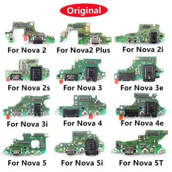 Оригинальная Плата Зарядки Для Huawei Nova 5 5T 4E 4 3E 3i 3 2 Plus 2i 2s 5i Порт Зарядки Ленточное Гнездо Usb-Разъем Запасные Части