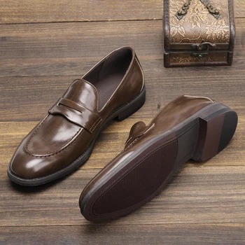 Мужские лоферы в британском стиле, Удобная модная повседневная обувь, летняя мужская кожаная обувь