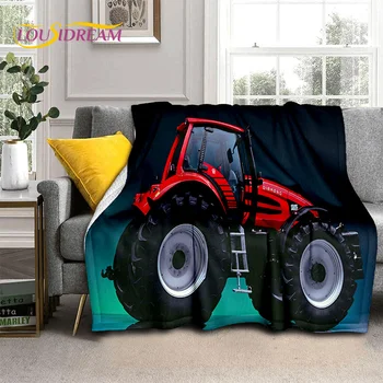Одеяло Truck Car 3D серии Retro Tractor HD, мягкое покрывало для дома, кровати, дивана, офиса для пикника, путешествий, покрывало для ребенка