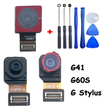 Задняя основная фронтальная камера для Motorola Moto G Stylus 2021 G41 G60S для селфи спереди, обращенный к задней основной камере Модуль камеры глубины + инструменты