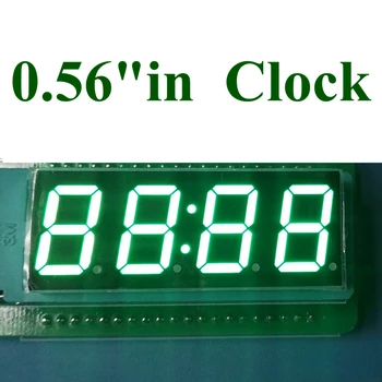 20ШТ Чисто-зеленый 0,56-дюймовый 7-сегментный 4-битный светодиодный дисплей с часами 0,56 