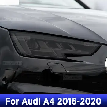 2шт Для Audi A4 B8 B9 2016-2020 Автомобильные Чехлы Защитная Пленка Для Фар Прозрачная Наклейка Аксессуары Для Ремонта Авто Против Царапин