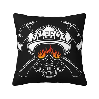 Чехлы для подушек с черепом пожарного, пожарно-спасательная бархатная современная наволочка для домашнего декора