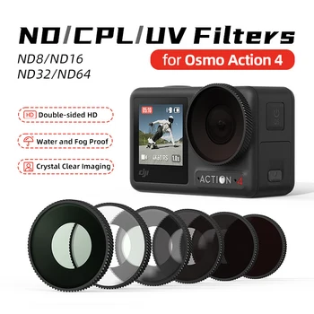 Для DJI Osmo Action 4 Водонепроницаемый фильтр Для аксессуара для экшн-камеры DJI Osmo Action 4 Оптический фильтр для съемки