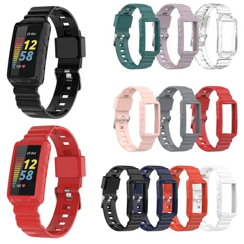 Ремешок для часов Fitbit Charge 6 5 4 4SE 3 3SE, цельный ремешок для наручных часов с цветным экраном из ТПУ премиум-класса, браслет для фитнес-трекера, ремешок для часов