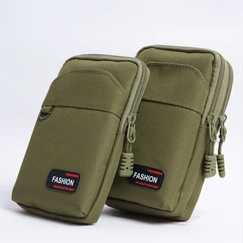 Походная сумка Двухслойная уличная военная поясная мужская сумка для телефона Походная Охотничья Тактическая поясная сумка Зеленая Уличная Тактическая сумка