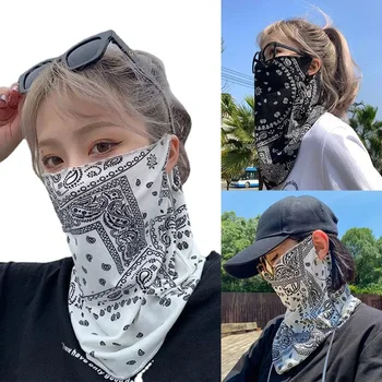 Модная солнцезащитная маска в стиле панк для мужчин и женщин, Летняя маска для лица и шеи с защитой от ультрафиолета, шарф для ушей, хип-хоп, спорт на открытом воздухе, Велоспорт, Бандана, шарфы