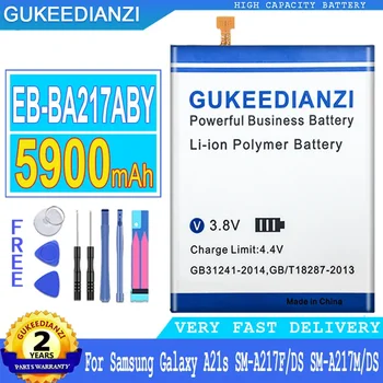 GUKEEDIANZI EB-BA217ABY EB BA217ABY Аккумулятор емкостью 5900 мАч Для Samsung Galaxy A21s SM-A217F/DS SM-A217M/DS SM-A217F/DSN Аккумулятор для телефона