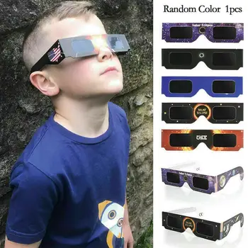 10 шт. бумажных очков для солнечного затмения Разного цвета, солнечные очки для полного наблюдения, 3D Очки для наблюдения за затмением на открытом воздухе с защитой от ультрафиолета