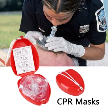 Дыхательная маска для искусственного дыхания, маска с односторонним дыхательным клапаном, аптечки первой помощи многоразового использования, маска для тренировки дыхания, Спасательные инструменты