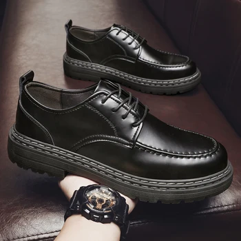 Мужская роскошная повседневная обувь из натуральной кожи, высококачественная черная обувь для отдыха, удобные внутри трендовые лоферы ручной работы, размер 38-45