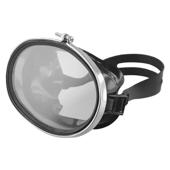 Очки для подводного плавания с зеркалом для подводного плавания с жидким силиконом для подводного плавания на открытом воздухе из закаленного стекла толщиной 4 мм с регулируемой защитой от запотевания, Прочная Черная маска для подводного плавания