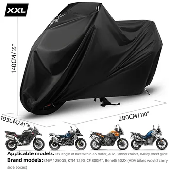 Дождевик для мотоцикла Rhinowalk, Уф-защита, пылезащитные чехлы для велосипедов, L/XL/XXL, легкая портативная подкладка с серебряным покрытием