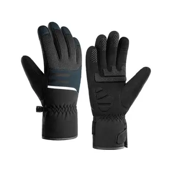 Ветрозащитные зимние перчатки с сенсорным экраном, нескользящие варежки, амортизирующие перчатки в холодную погоду для бега, поездок на работу