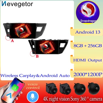 Автомобильный радиоприемник Android 12, мультимедийный видеоплеер, qualcomm Snapdragon для Toyota Corolla \ Ralink 2013 2014 2015 2016 carplay