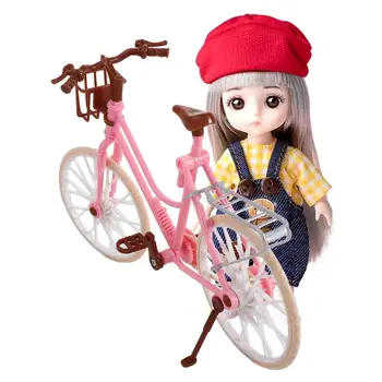 для девочек с имитацией корзины Детские подарки BJD Кукольные велосипеды Кукольный велосипед Соответствующая кукольным велосипедам модель велосипеда