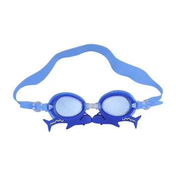 Детские Плавательные очки с Мультяшной Акулой, Защита от тумана, УФ-защита, Протекающие Плавательные очки для мужчин, Молодежный Синий