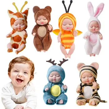 Миниатюрные куклы-Реборн, реалистичная игрушка для новорожденных, мини-куклы-Реборн, Ультрамягкая Комфортная игрушка для свадьбы, банкета, Дня рождения и