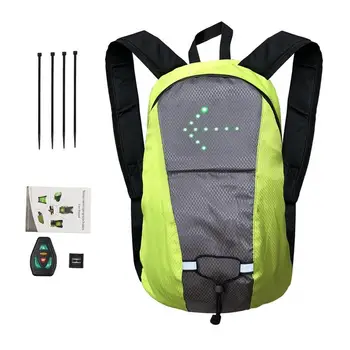 Велосипедная сумка MTB, защитный светодиодный указатель поворота, велосипедные рюкзаки для бега, кемпинга, USB-перезаряжаемая сумка для безопасной ночной езды