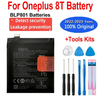 100% Новый Высококачественный Аккумулятор для телефона OnePlus 8T Для Oneplus BLP801 Замена батарей Bateria Safety Detection Test Проверка