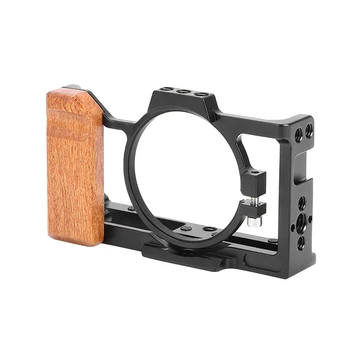 С деревянной рукояткой Корпус Рассеивающая тепло камера Кейс для зарядки Чехол для фотосъемки Профессиональная защитная рамка Подходит для Sony ZV 1