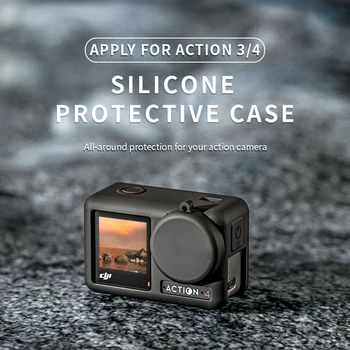 Защитный чехол для экшн-камеры, силиконовый чехол для защиты кожи, аксессуары для защиты камеры для DJI Action 3/4