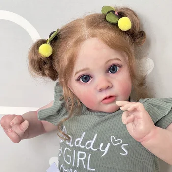 24-дюймовая Высококачественная Уже Готовая Раскрашенная Кукла ручной работы Reborn Baby Doll Missy Реалистичная Мягкая на Ощупь 3D Кожа С Видимыми венами