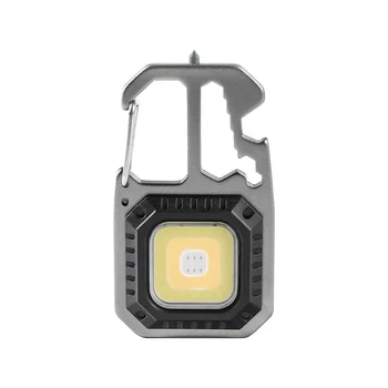 Наружный Портативный ключевой светильник USB Mini Keychain Light Аварийный светильник высокой яркости COB Многофункциональный Наружный кемпинговый светильник