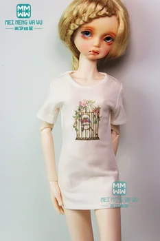 Одежда для куклы BJD подходит на 43 см 1/4 MSD, футболка для куклы BJD с модным принтом 