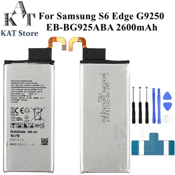 Литий-Полимерный Аккумулятор Мобильного Телефона Для Samsung S6 Edge G9250 EB-BG925ABA 2600mAh Замена Запасных Частей