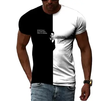 Летняя мужская футболка с креативным рисунком в стиле пэчворк, 3D-принт в стиле хип-хоп, модная одежда с короткими рукавами и круглым вырезом горловины.