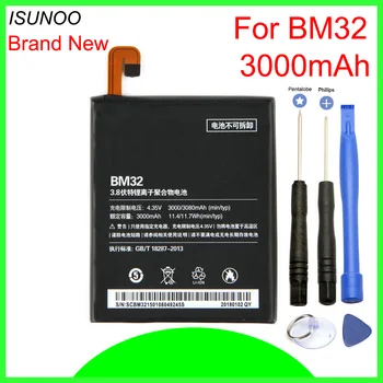 Аккумулятор ISUNOO 3000mAh BM32 для Xiaomi MIUI Mi 4 Mi4 M4 Battery 64GB 16GB С инструментами для ремонта