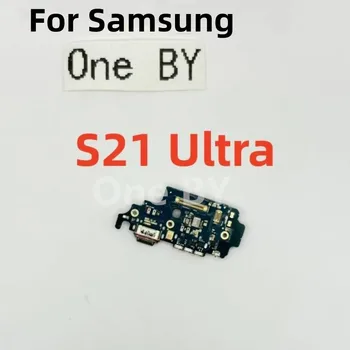 Для Samsung Galaxy Galaxy S21 Ultra S21U G991U G996U G998U Разъем USB-порта Для зарядки, Кабель микрофонной платы