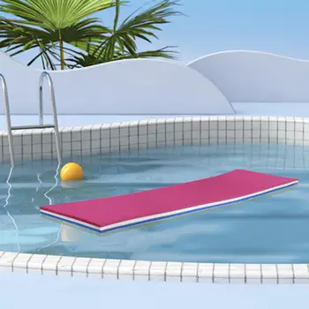 Плавающий водяной коврик для бассейна, 3-слойный водяной плот 110 см x 40x3,2 см, легкий для детей и взрослых, водяная кровать, пенопластовый коврик Xpe