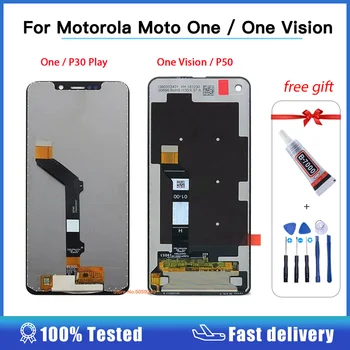 Для Motorola Moto One Vision P50 XT1970 ЖК-дисплей С Сенсорным Экраном и Сенсорной панелью Digiziter В сборе Для Moto One P30 Play XT1941