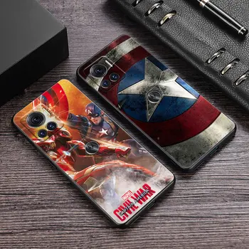 Чехол Для телефона Marvels Captain America Для Motorola Moto G60 S G71 G72 G73 G53 G52 G51 G32 G30 G22 G9 G8 Power Plus С Мягкой Спинкой