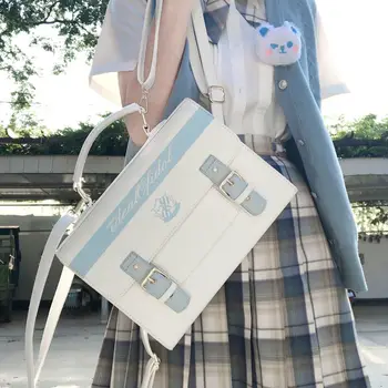 Японский рюкзак, милые девочки-подростки, модный школьный рюкзак в стиле ретро из искусственной кожи, школьная сумка JK, униформа, сумка-мессенджер, сумка через плечо