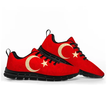 Спортивная обувь с турецким флагом, мужские, женские, подростковые, детские кроссовки, Турция, повседневная высококачественная парная обувь на заказ