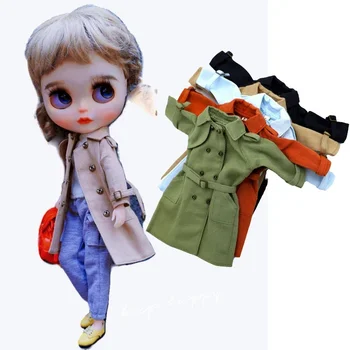 Одежда Blythe, тренч, повседневные брюки для Ob24, Ob22, Azone, костюм куклы Blythe, комплект из твидового пиджака