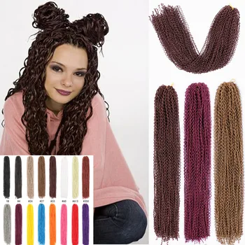 Европейская и американская мода, парики из химических волокон, наращивание синтетических волос, косички Zizi, цветные косички для вязания крючком, 22 дюйма