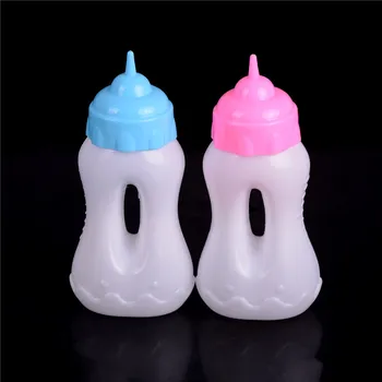 Мини-Имитационная Бутылка Молока Для 18-дюймовых Кукольных аксессуаров Синяя/Розовая бутылка подходит для 43 см Маленьких Детей лучший Подарок На День Рождения