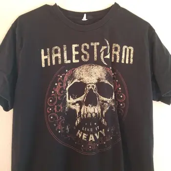 Halestorm band 90-х Графическая футболка с логотипом vtg Унисекс Reprint digital H9570