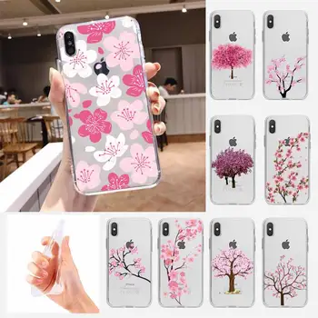 Чехол Для Телефона Cherry Blossom Tree Для Huawei P30 P20 Pro P40 Mate 20 Lite P Smart Z Y5 Y6 Y7 2019 Прозрачная Крышка Телефона