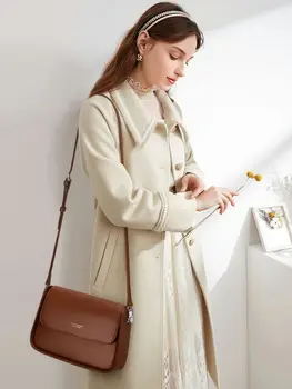 Роскошная женская седельная сумка премиум-класса, дизайнерская сумка через плечо из натуральной кожи, элегантные минималистичные сумки для повседневного использования