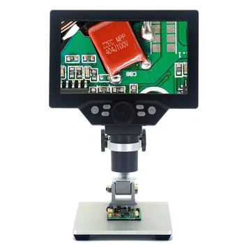 EU/US/UK /AS 7-дюймовый ЖК-дисплей высокой четкости для обслуживания Электронных Цифровых Микроскопов инструменты для камеры Металлический кронштейн 1200x лупа