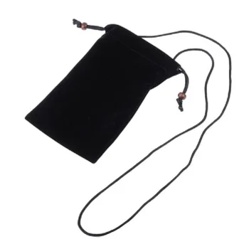 чехол для SYMPHONY I96 (2023) с застежкой на цепочку и петлю, фланелевая сумка для переноски из мягкой ткани - черный