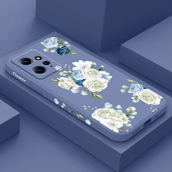 Цветущие Лилии Чехол Для Телефона Xiaomi Redmi Note 12 12S 11 11S 10 10T 10S 9 9S 8 7 Pro Plus 4G 5G Жидкий Силиконовый Чехол