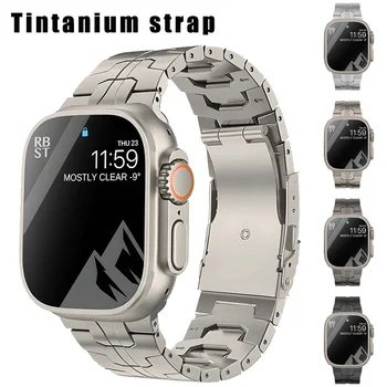 Титановый ремешок для Apple Watch Ultra 49 мм Ремешок 44 мм 42 мм 40 мм 45 мм 69 г Титановый браслет Ремешок для часов iWatch 8 7 6 SE 5 4 3 2
