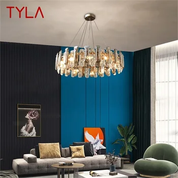 Подвесной светильник TYLA Crystal в постмодернистском стиле, роскошный светодиодный светильник, декоративный для домашней гостиной