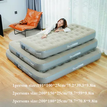 Полностью автоматический надувной матрас Home 3Size, подушка для ленивой укладки, Мягкий, приятный для кожи замшевый Водонепроницаемый влагостойкий коврик